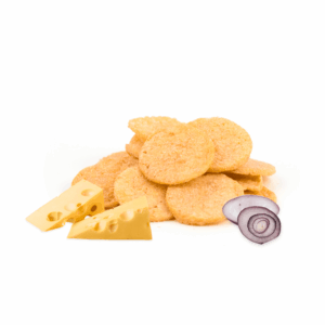 Syrové cibulové proteinové chipsy