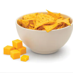 Proteinové nachos s příchutí cheddaru